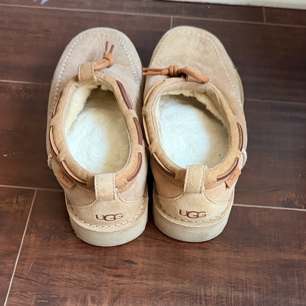 UGG Tasman Crafted Regenerate Beige Suede Moccasin Slippers